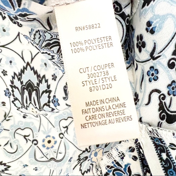 MAX STUDIO white blue FLORAL KIMONO jacket‎ coat wrap LAYER NEW NWT size SMALL - Picture 10 of 10